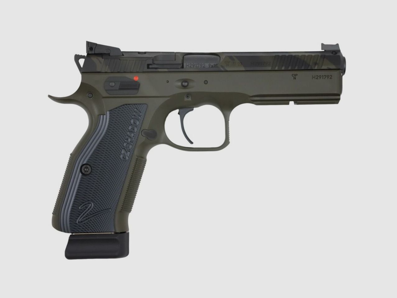 Ceská Zbrojovka CZ 75 Shadow 2 OR - schwarze Griffschalen Camo/oliv - 9mm Luger - Sonderedition