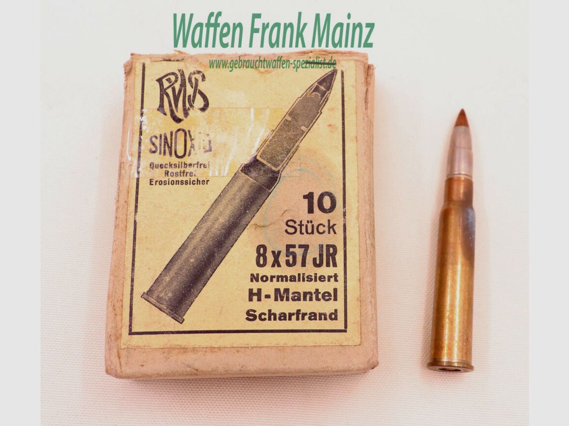 RWS (WZd.Fa.Rottweil) Büchsenpatronen 8x57 JR
