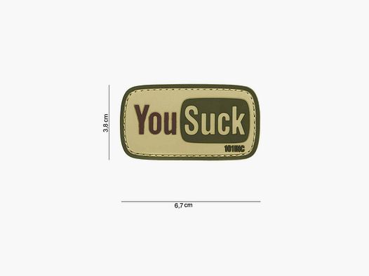 PATCH – TOPPA 3D IN PVC YOU SUCK green #14069