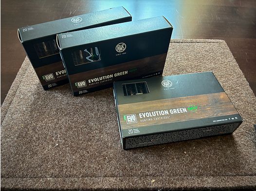 *Igual* 3 paquetes RWS Evolution Green 7mm Remington Magnum (8,2 g / 127 gr)