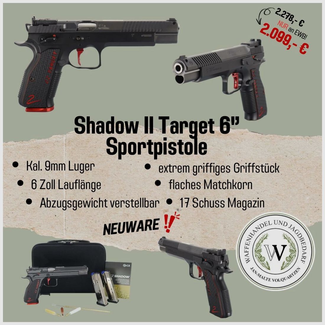 CZ Shadow 2 Target 6 cali