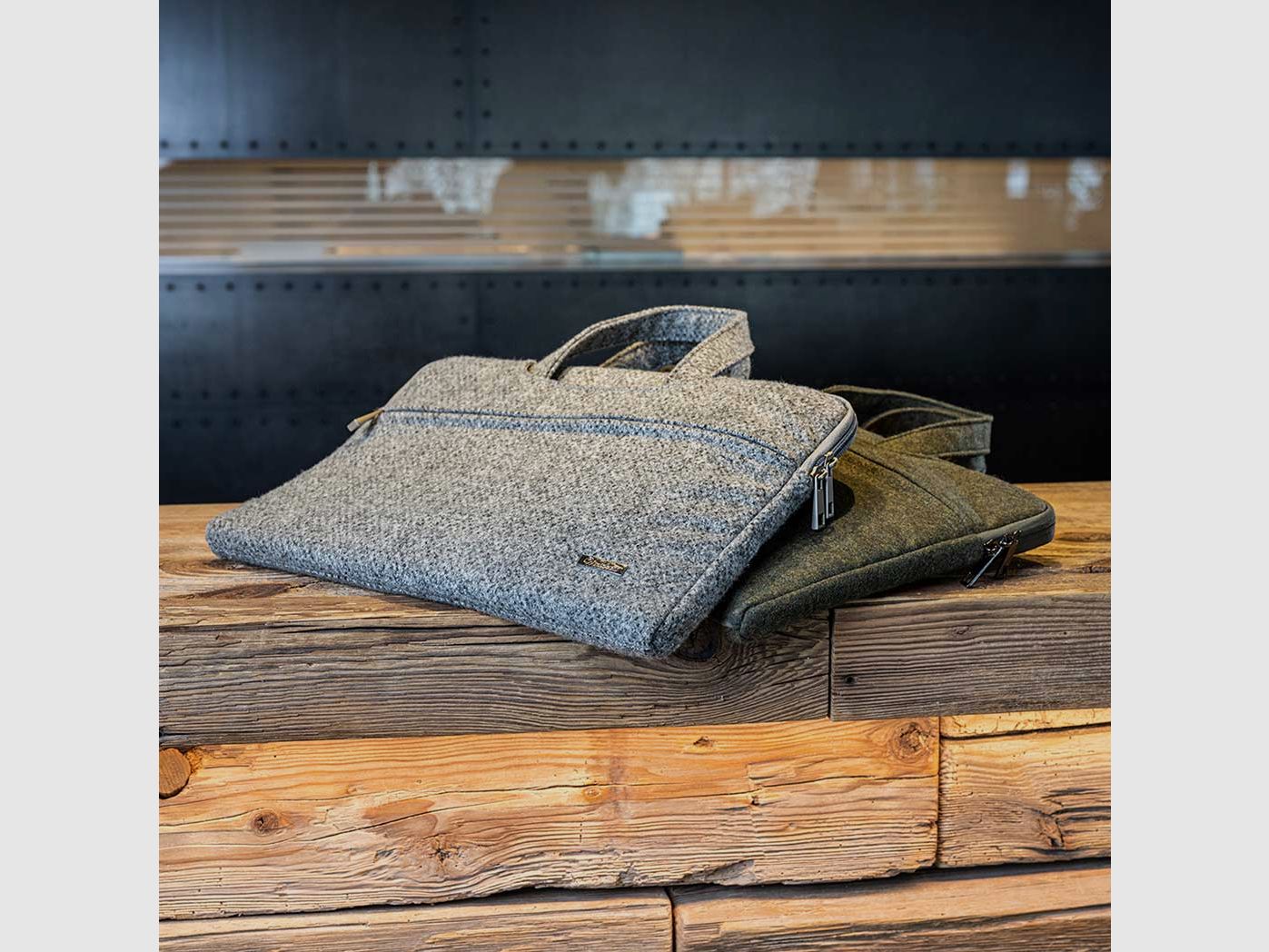 Borsa per laptop Gottlieb in grigio pietra