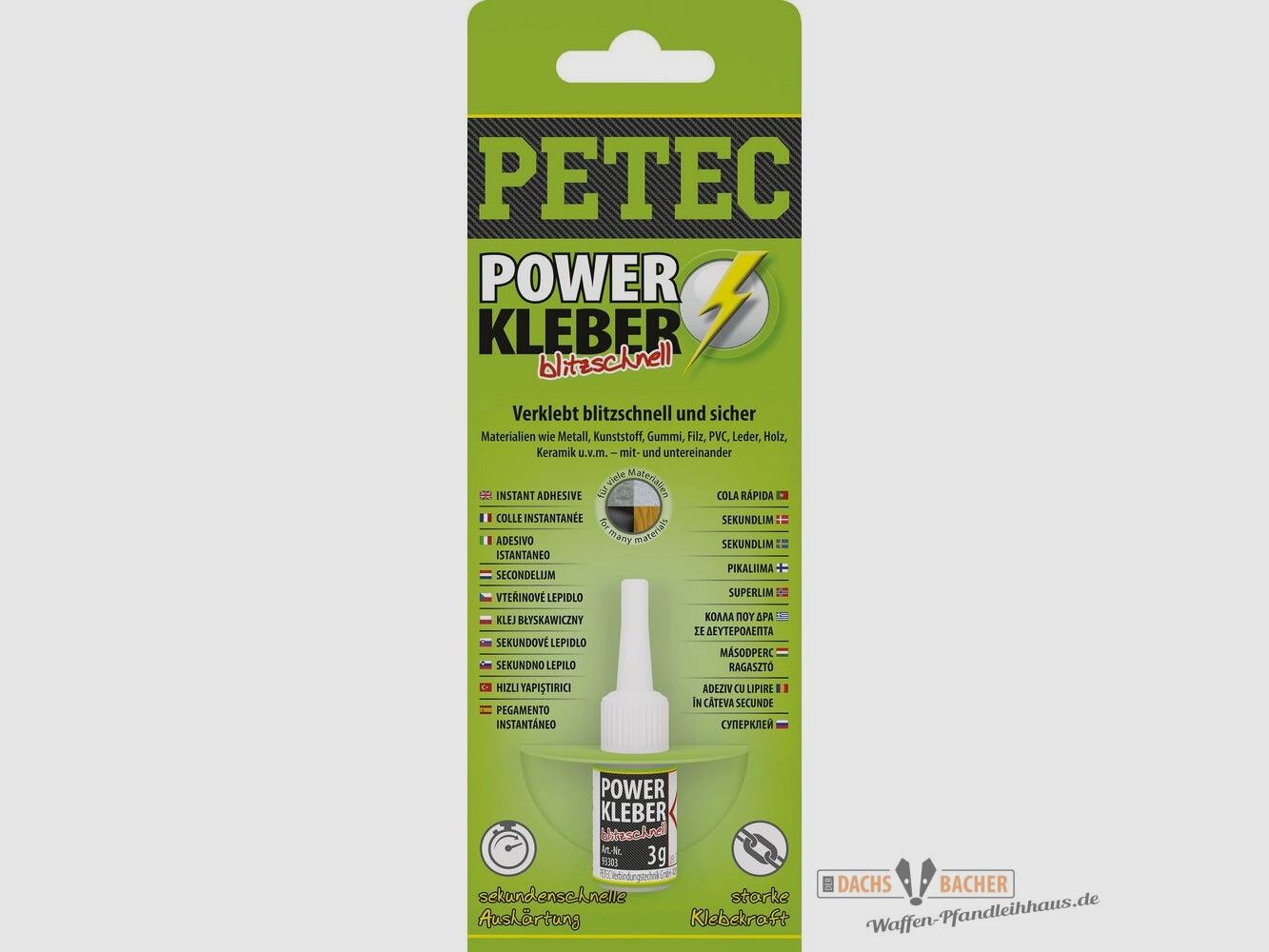 Power Kleber 3g PETEC Sekundenkleber