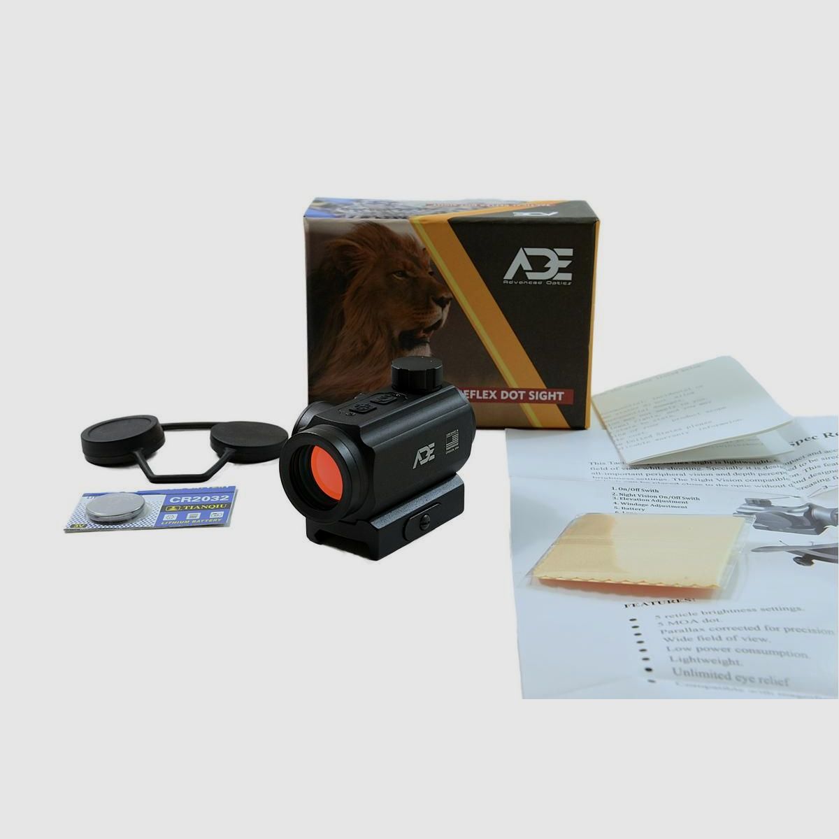 ADE 1x20 Infrared Red Dot Sight 5 MOA Night Vision compatible RD4-005 Gen 3, Bild 10 von 10