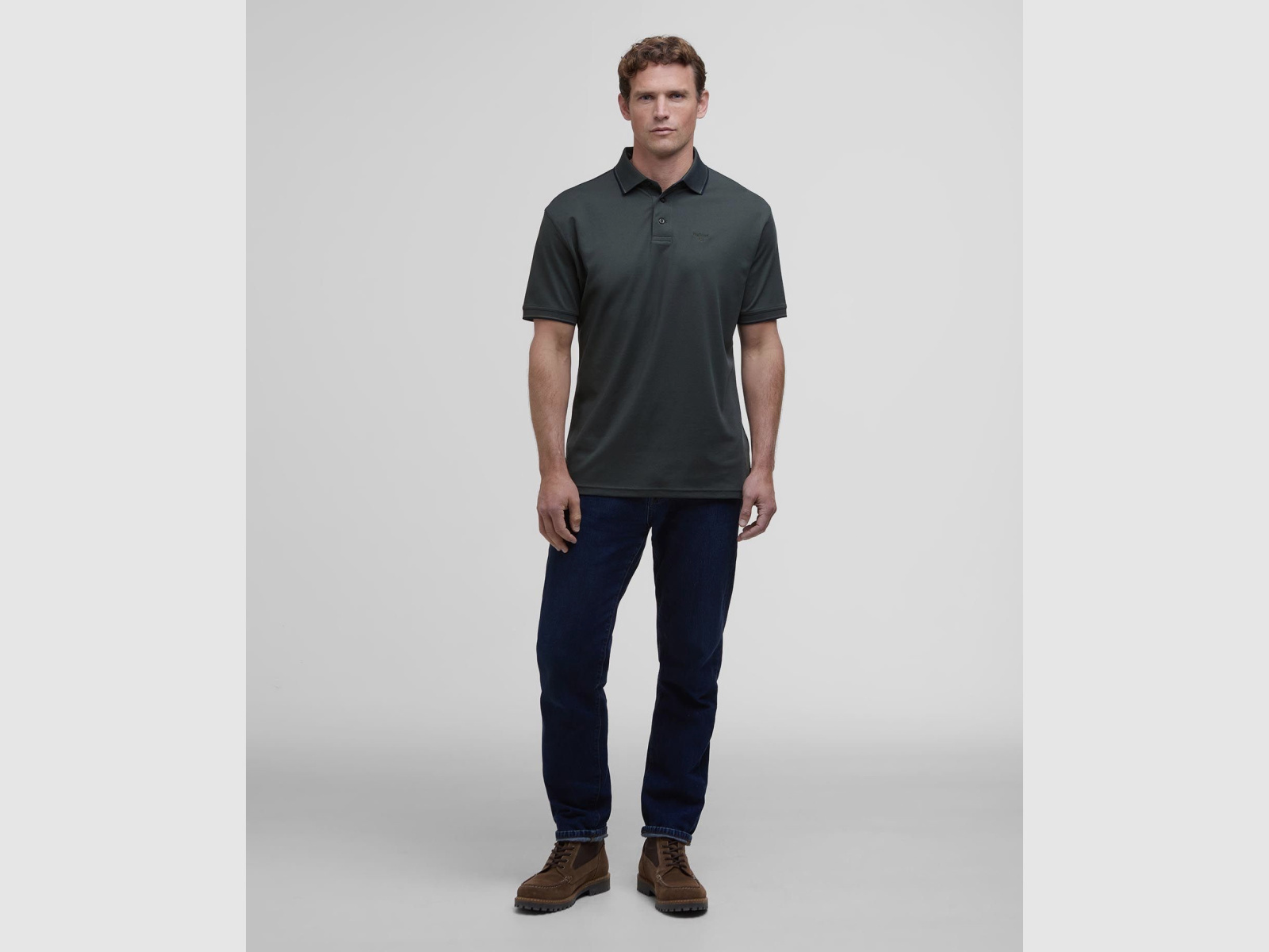 BARBOUR Poloshirt Heydon Short-Sleeved Olive