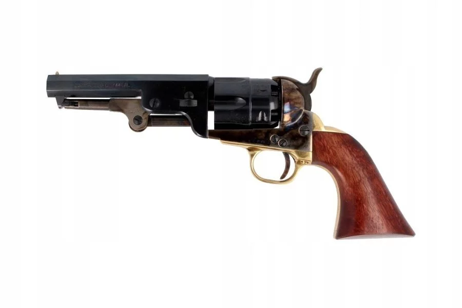 Rewolwer czarnoprochowy Pietta Navy Yank Sheriff l.4,87" stal k.44, zdjęcie 2 z 8