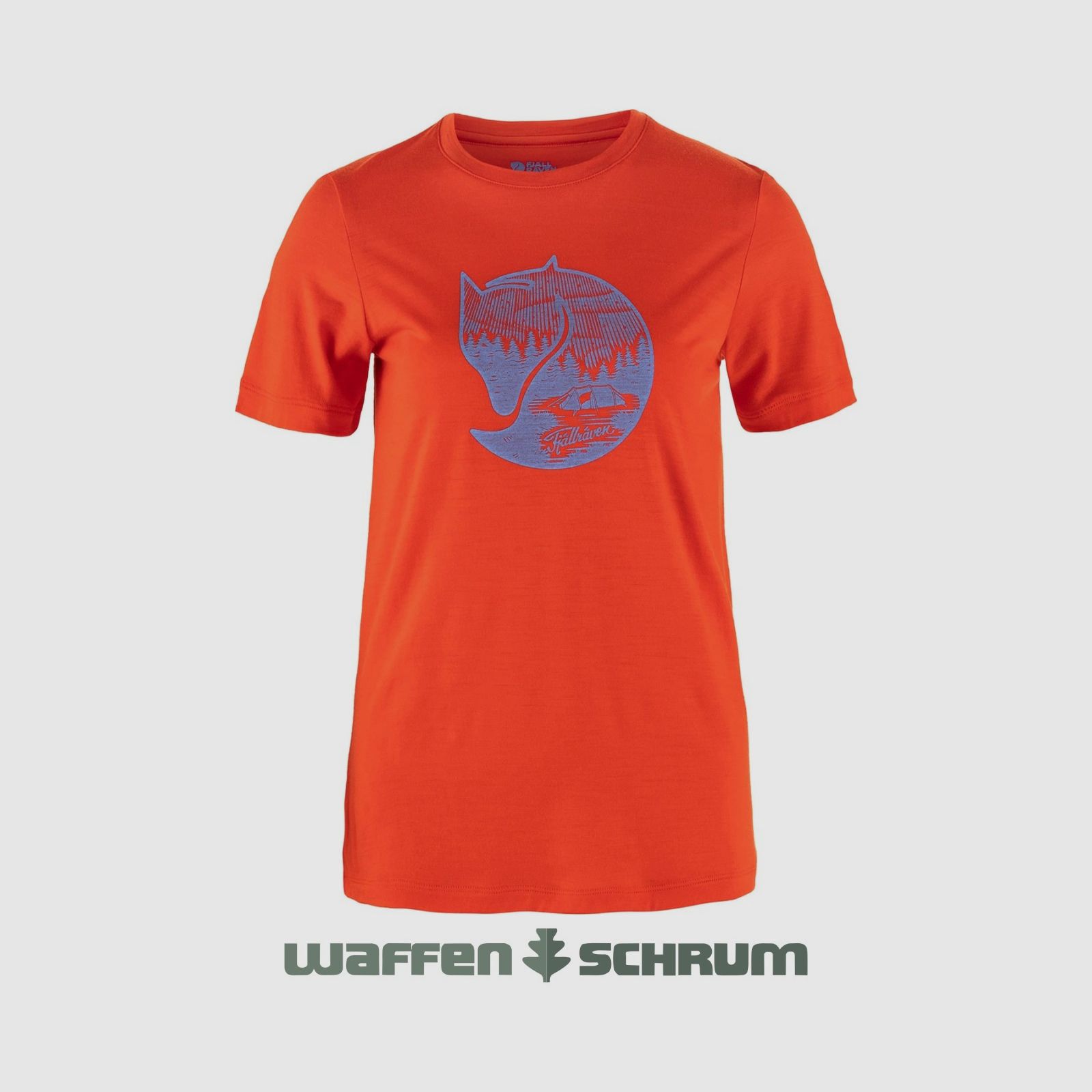 T-shirt Fjällräven Abisko Wool Fox Flame Orange-Ultramarine