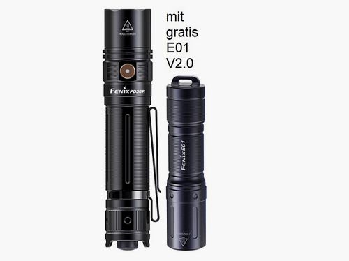 Fenix FEPD36R lampe de poche LED PD36R avec connexion USB + E01 V2.0