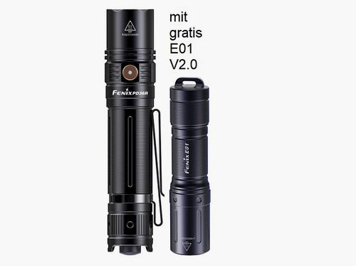 Fenix FEPD36R lampe de poche LED PD36R avec connexion USB + E01 V2.0