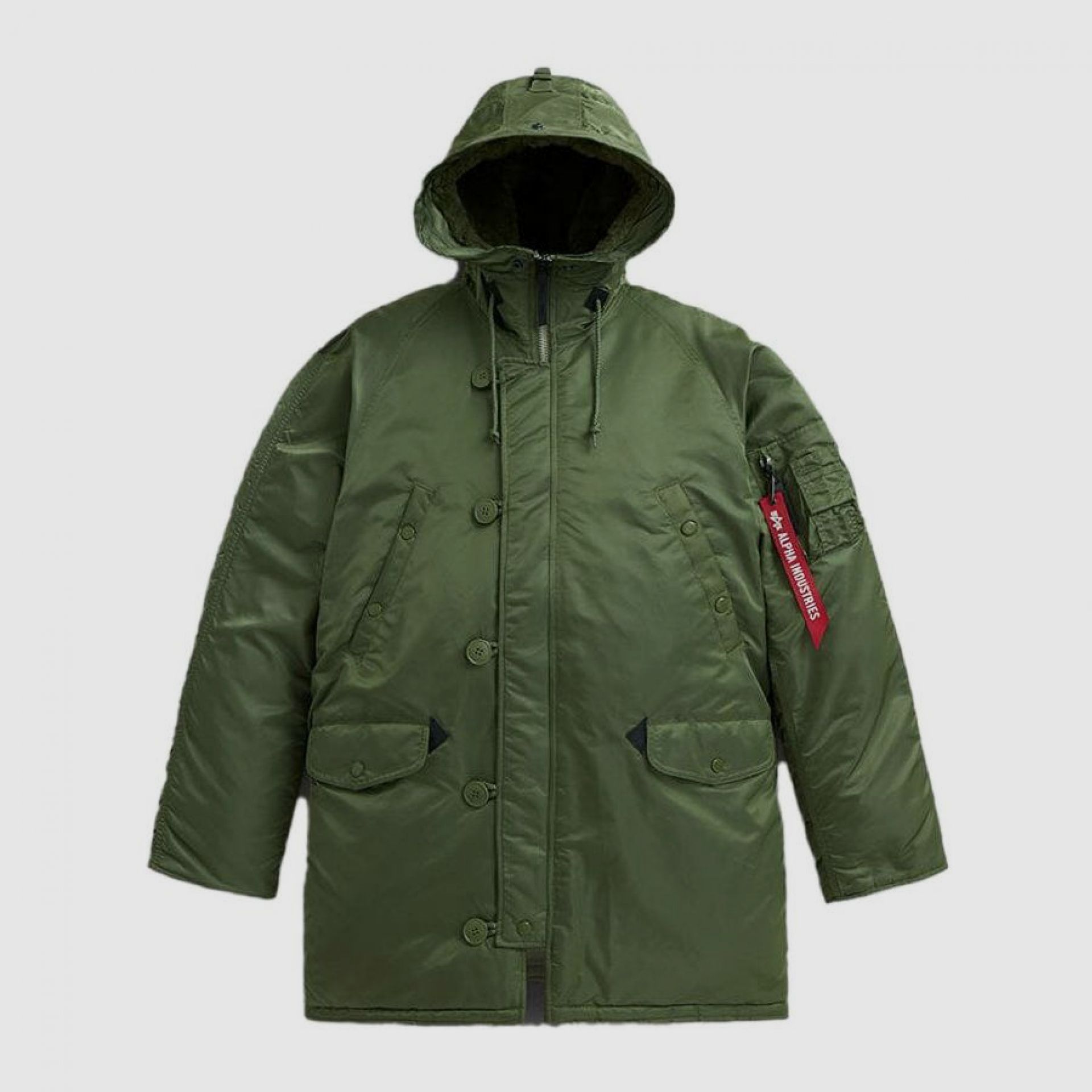 Giacca Alpha Industries N3B verde, immagine 3 di 4