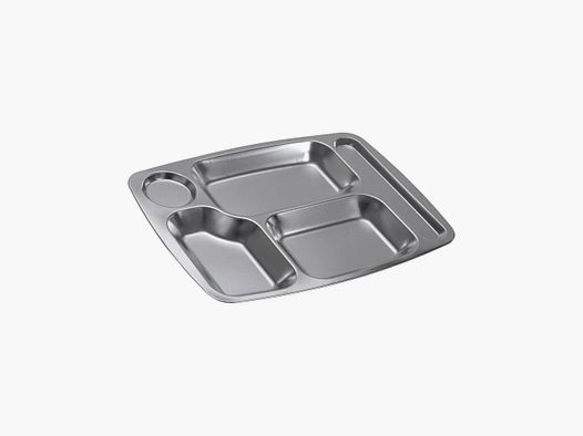 MFH MFH Kantinenplatte Edelstahl 5 Fächern