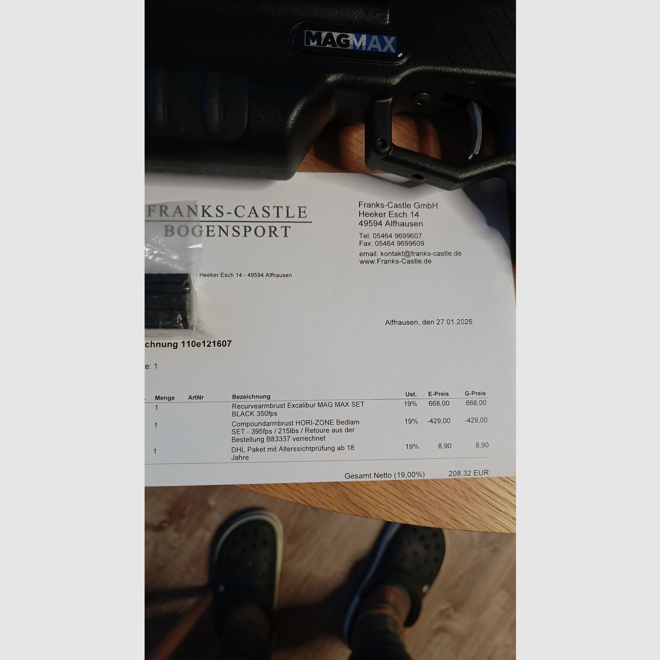 Excalibur Crossbow Mag Max 350, 2 weeks old.