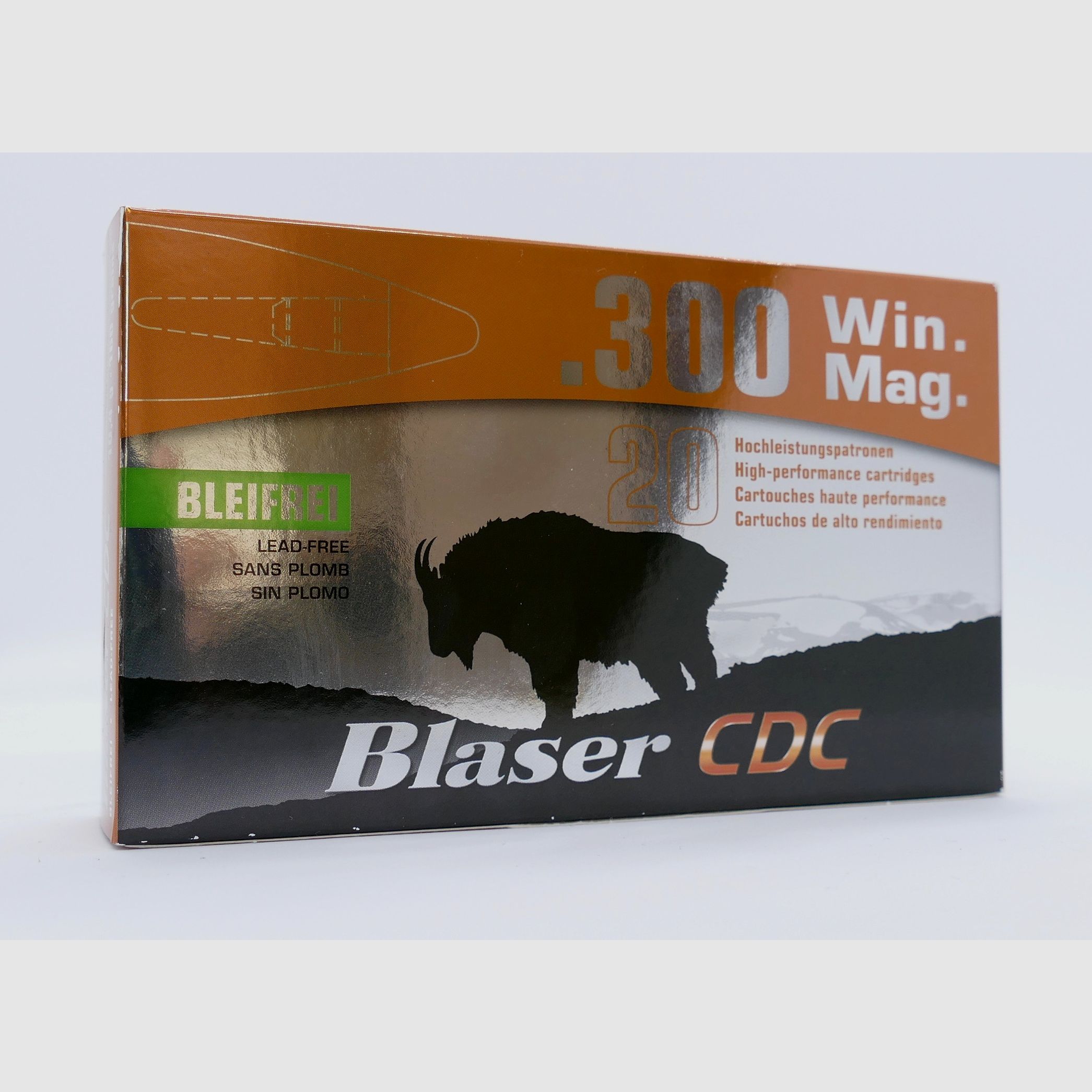 Blaser .300WinMag CDC 10,4g/160gr. Büchsenpatronen Bleifrei