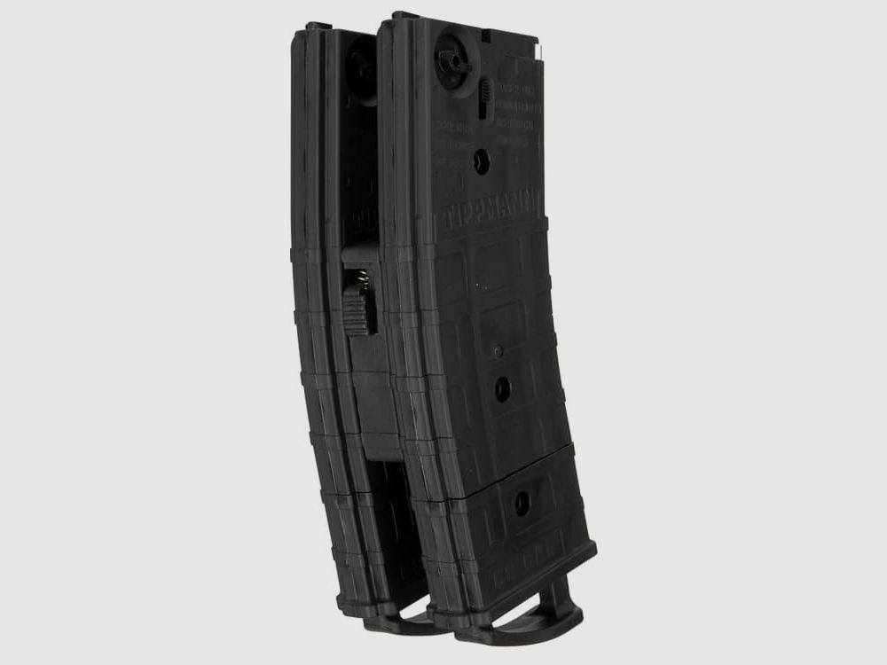 Tippmann TMC Cal. 68 Ersatzmagazine mit Coupler (2er Pack) - All Black (schwarz)