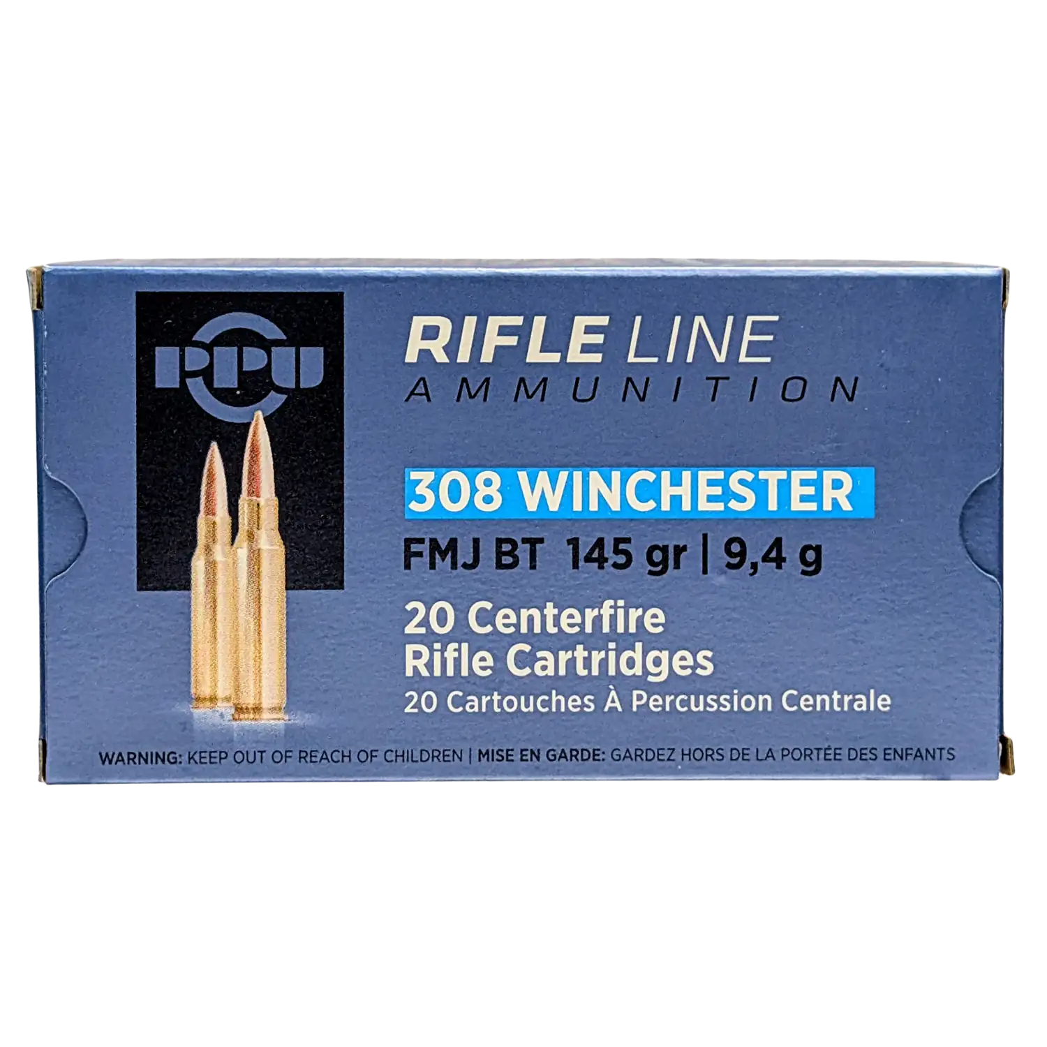 PPU kaliber .308Win FMJ BT 145gr 20 strzałów