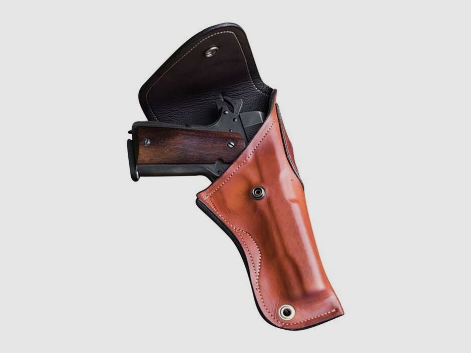 Smith & Wesson Holster Smith&Wesson 6 inch revolver - zwart leer links S&W
