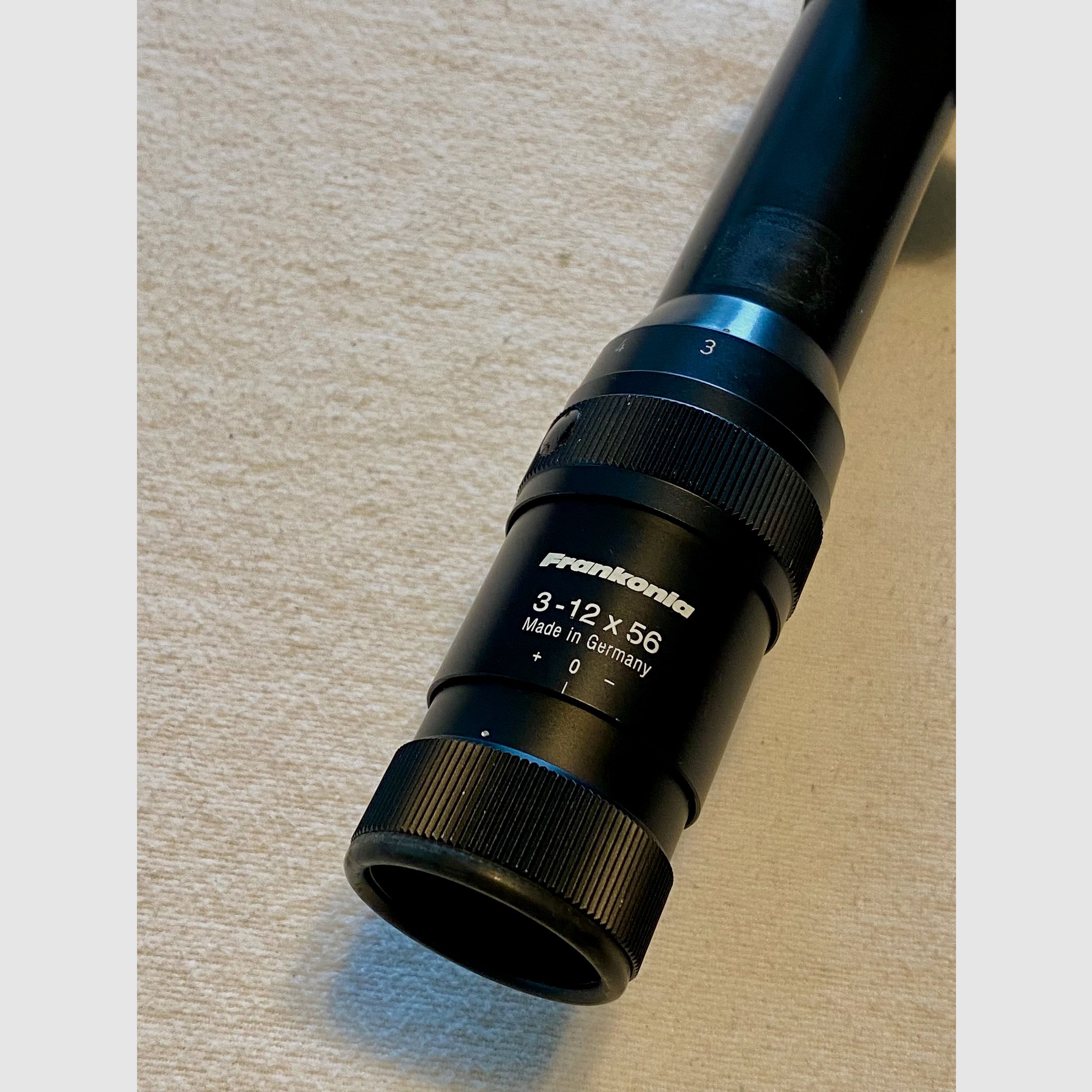 Frankonia ( Docter ) 3-12x56 riflescope with Blaser saddle mount