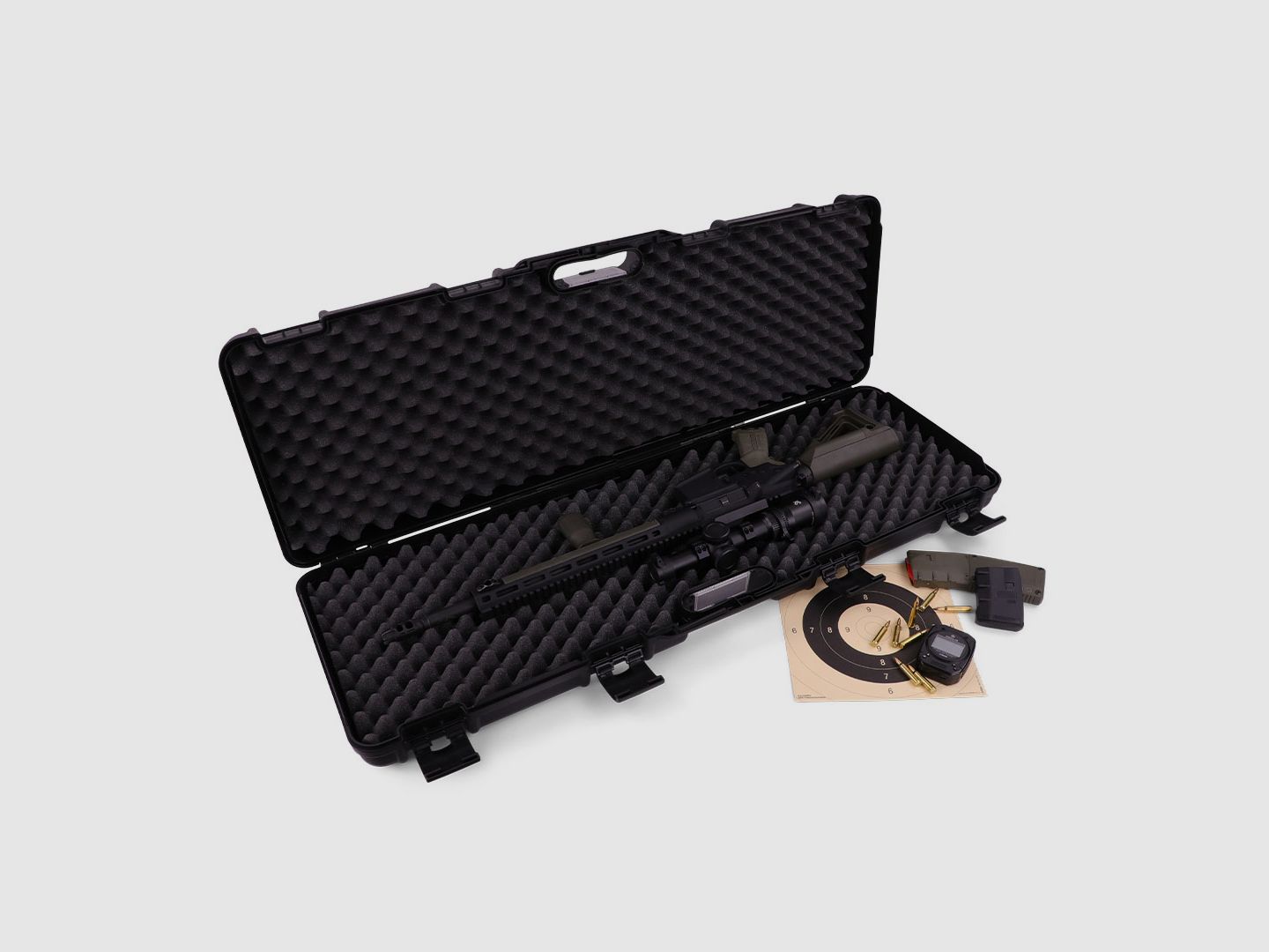 Winter Gewehrkoffer W10 103 cm für 1 Langwaffe – PP Kunststoff, 4 Push-Pull Verschlüsse, Noppen (Night)