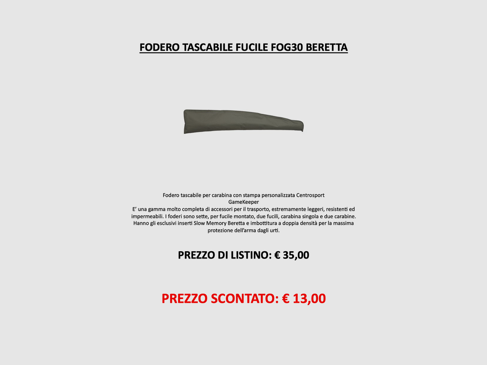 Beretta – Pocket Holster voor Geweer GameKeeper FOG30 127cm, afbeelding 4 van 4