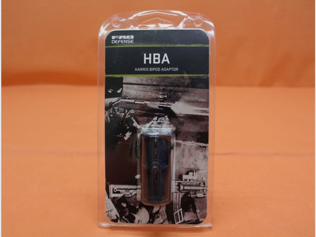 FAB Defense FAB Defense HBA-3 QD Zweibeinadapter f. Typ Harris Polymer schwarz mit Riemenöse (f. Picatinnyprofil, Bild 3 von 4