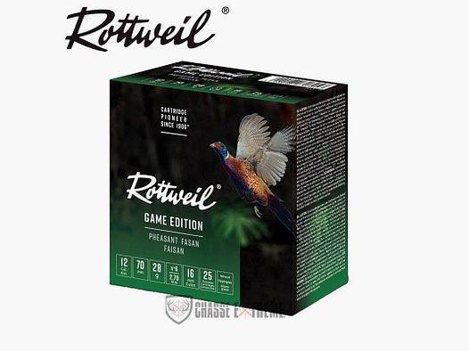 25 Cartucce ROTTWEIL Game Edition Fagiano 28g Cal 12/67,5 PB 6