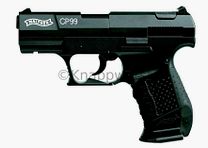 Umarex Luftpistole Walther CP99 CO2 schwarz, 3,3 Zoll, 4,5mm,