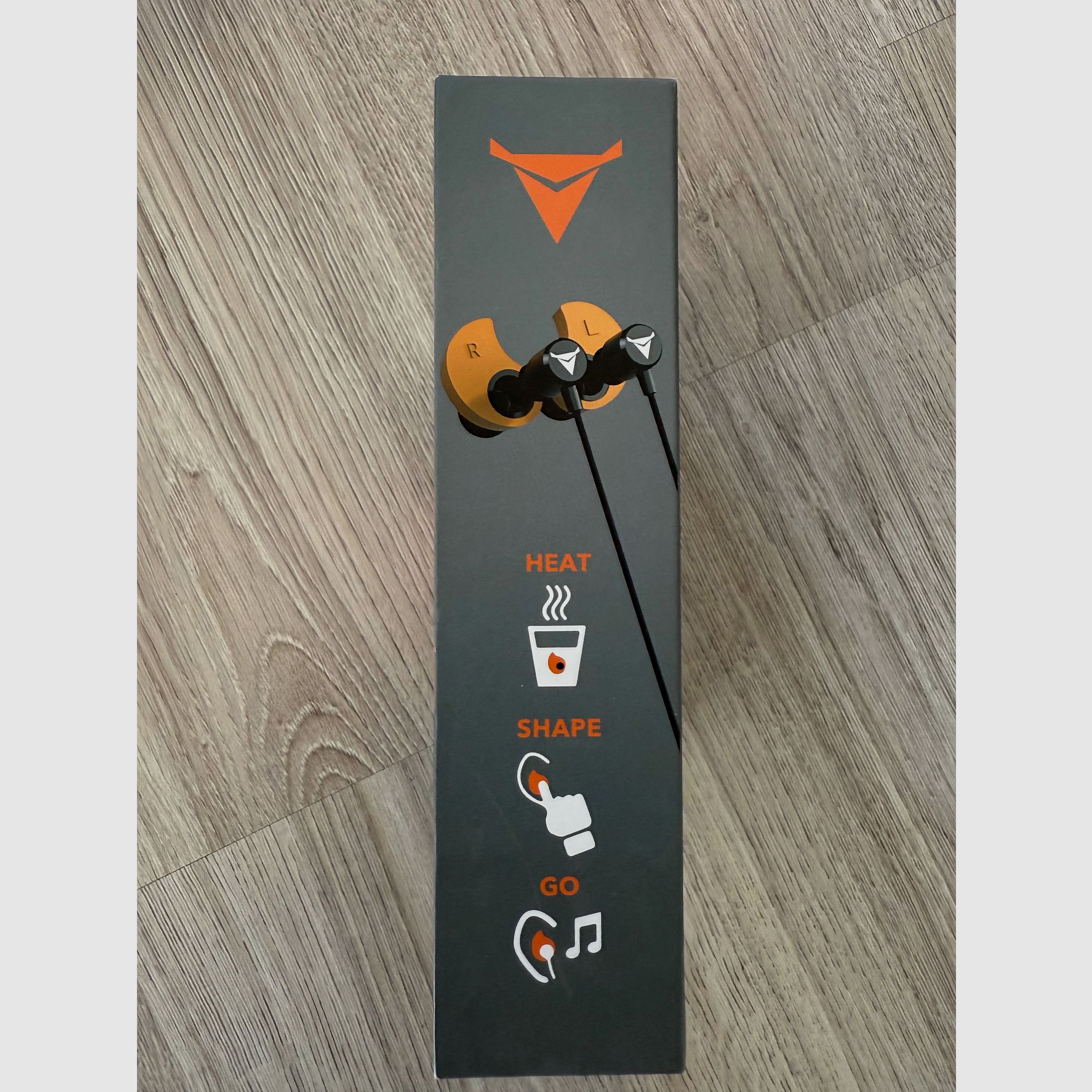 Gehörschutz elektronisch DECIBULLZ Wireless Orange anpassbar