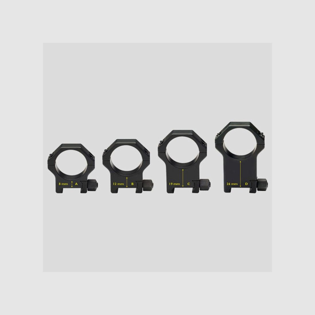CONTESSA SET PAAR PICATINNY RINGEN Ø1” MEDI H 12 MM, afbeelding 1 van 3