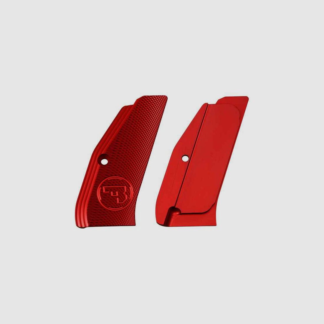 Griffschalen Alu red SP01 lang ohne Jetfunnel