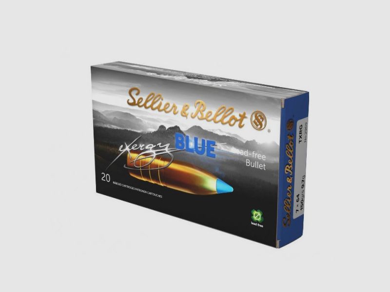 SELLIER & BELLOT EXERGY BLUE / TXRG - 7x64 - 150GRS. / 9,7G. - 20 PATRONEN