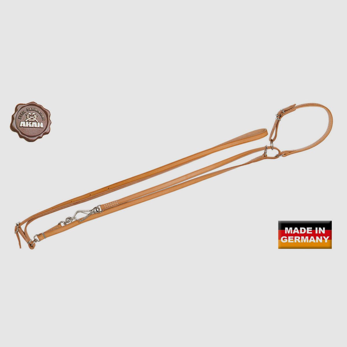AKAH Umhängeleine mit Halsung 10 mm breit