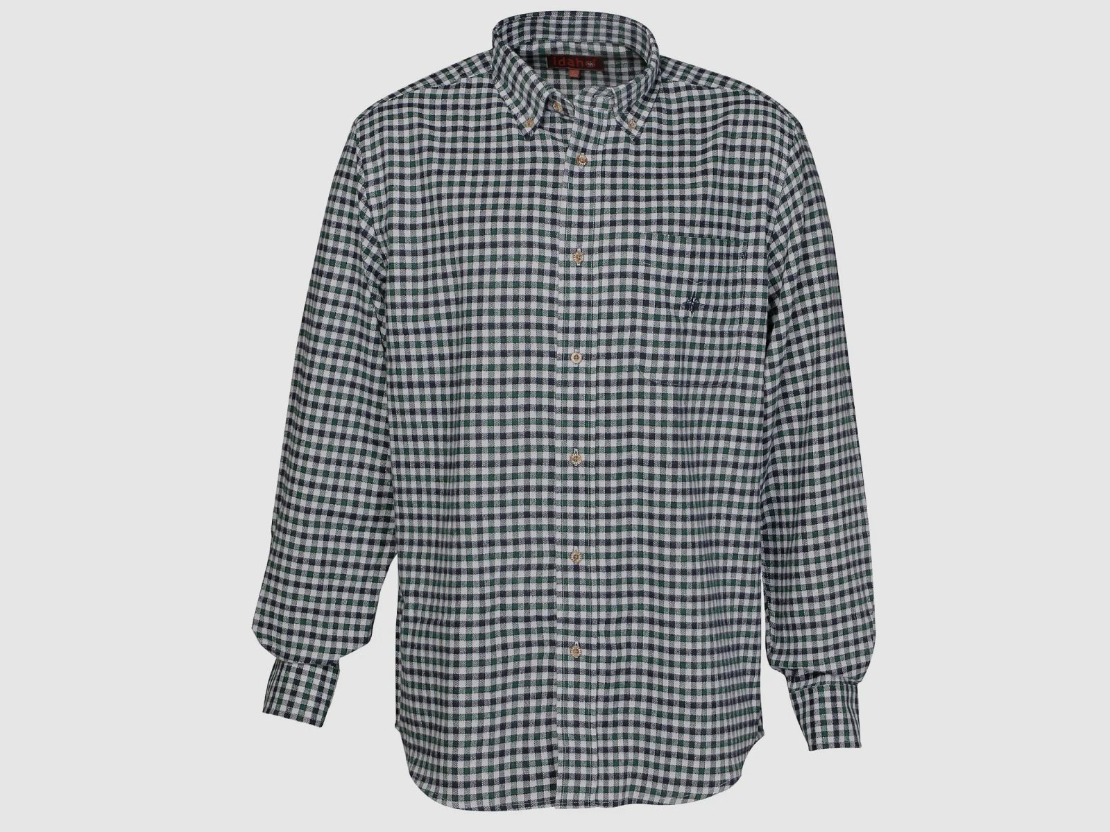 Camisa de franela Idaho (a cuadros azul-verde)