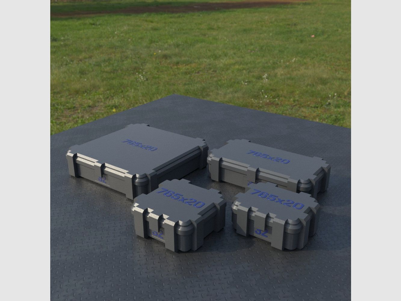 Filamelt ammunition box / .32 French Long / 'flip lid' / cartridge box, ammo box