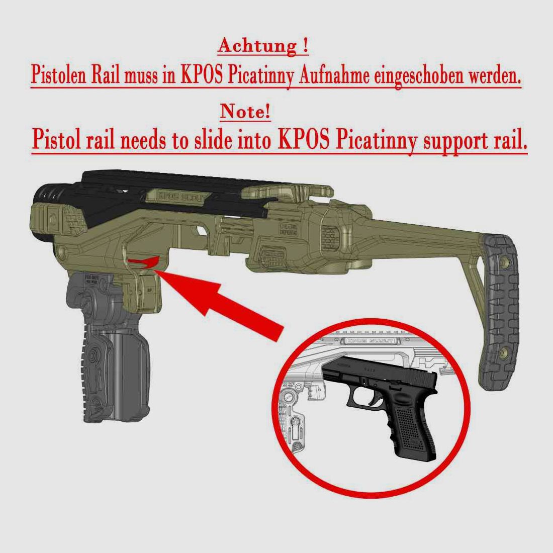FAB DEFENSE KPOS SCOUT ADVANCED PDW STOCK GLOCK, image 4 of 4