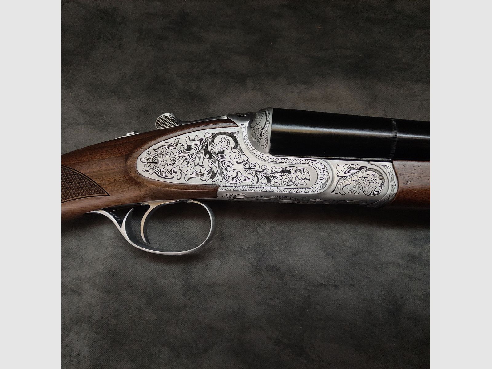 Huglu Mod.200AC Silber voll Graviert "Coachgun"