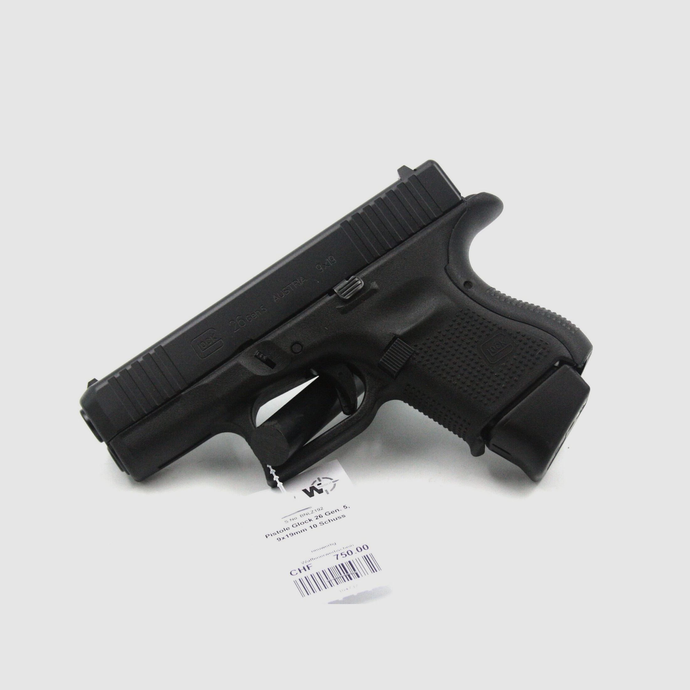 Pistole Glock 26 Gen5, Occ., 9×19, 10 Schuss, Bild 1 von 2
