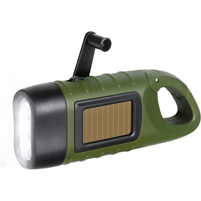 LED zaklamp "Twin Power Dynamo" in Groen, afbeelding 2 van 7