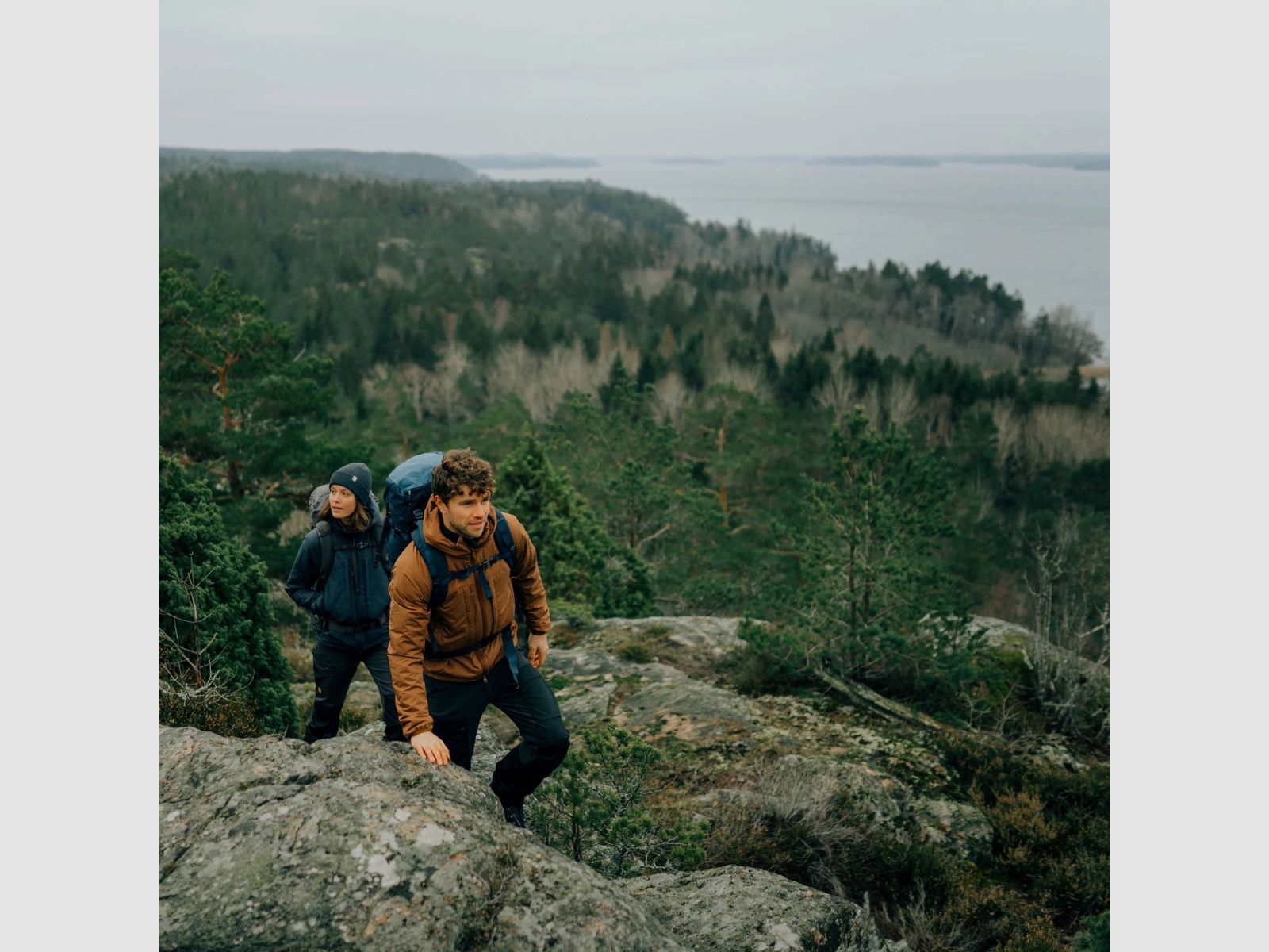 FJÄLLRÄVEN Keb Trousers M Long Dark Grey-Buckwheat Brown