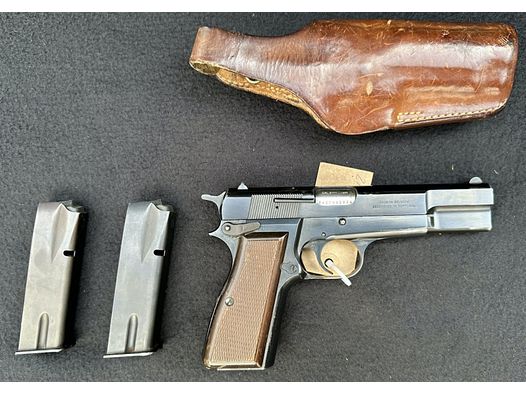 FN Browning HP High Power M 35 1935 - 9mm Para - Ganzstahl Pistole