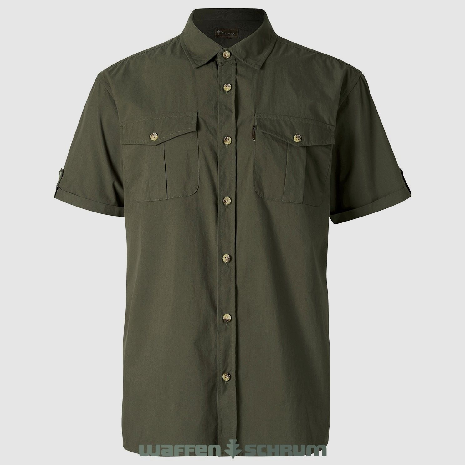 Camisa de manga corta Pinewood Safari verde musgo