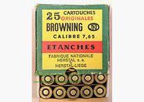 FN Fabrique Nationale Liège Pistol cartridges 7.65mm Browning/.32ACP
