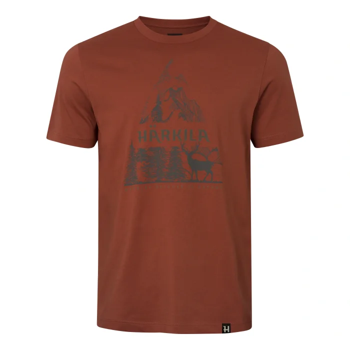 HARKILA T-shirt – Nature S/S Autumn Orange (102280190)
