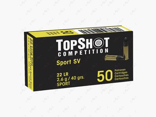 Cartouches TOP SHOT STANDARD VELOCITY calibre .22 LR pour l'entrainement et la compétition