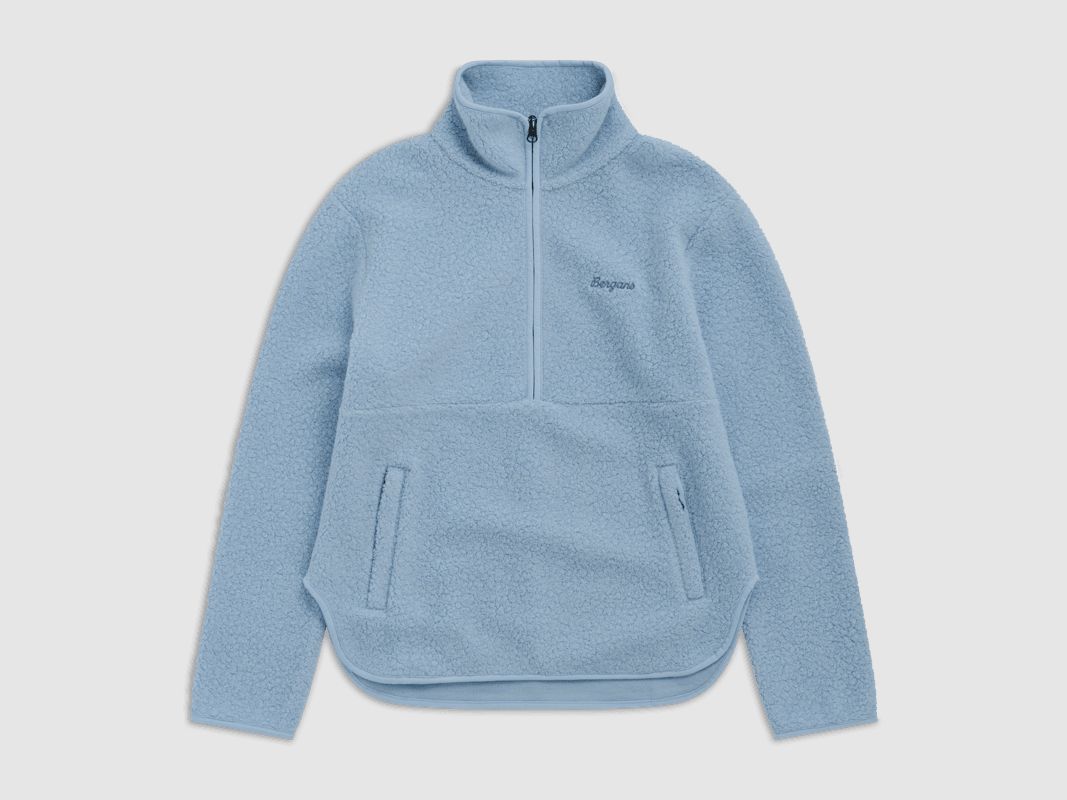 Bergans Myken Half-Zip Merino Pile Damen Light Dusty Blue M