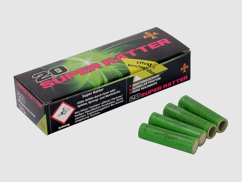 Pyro ABA Super Ratter Raketenpfeifgeschosse, 20 StĂĽck (P18)
