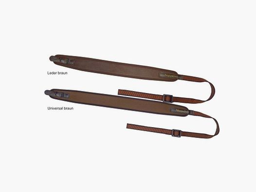 Bandoulière en cuir marron Niggeloh avec fermeture rapide