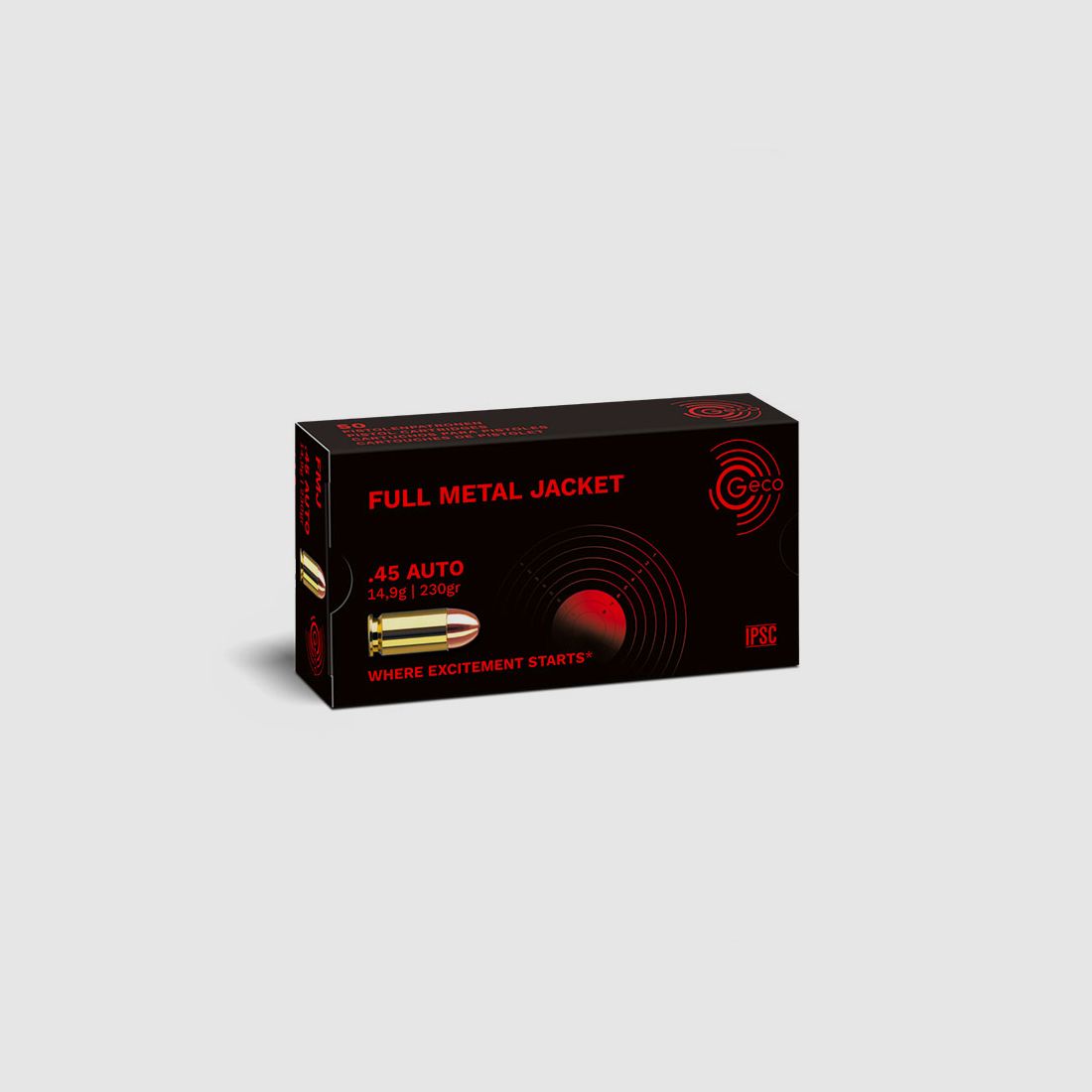 GECO – .45 AUTO | 14,9g | 230gr | FULL METAL JACKET, Bild 1 von 2