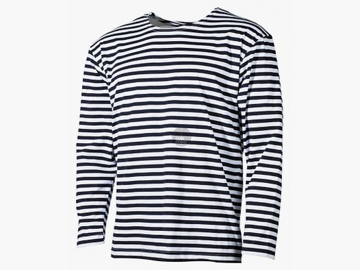 Russ. Marine Shirt, wit-blauw, langarm, zomer - maat: XL