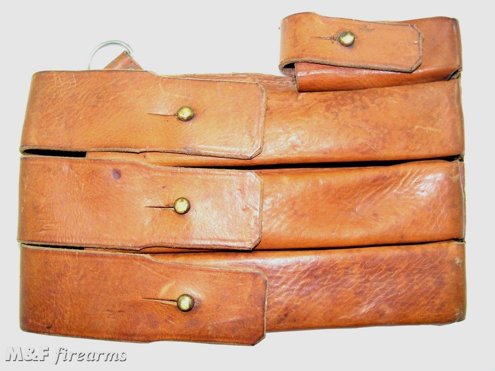Norwegische Magazintasche für 3 Magazine MP 38 MP 40 & MP STEN sowie kleine Tasche für Magazinlader Naturleder