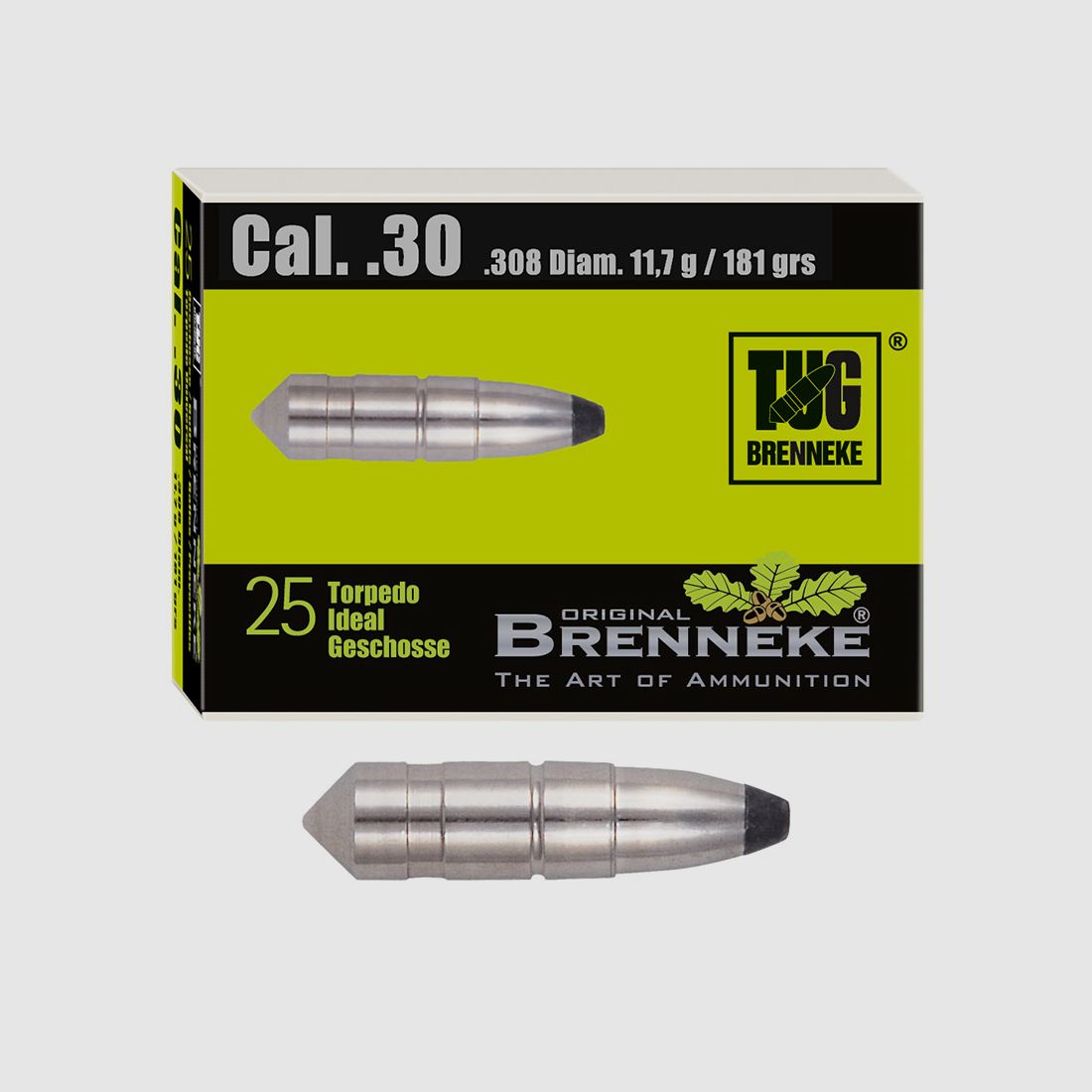 Brenneke kogel .30 (.308) TUG 11,7g / 181grs 25 stuks